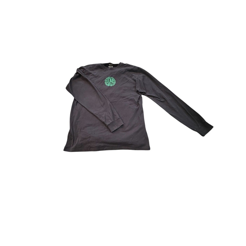 Vans Shirt Girls Medium Crew Neck Lightweight Casual Black Long Sleeve EUC